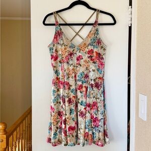 American Eagle Crushed Velvet Floral Slip Dress | NWT | size medium